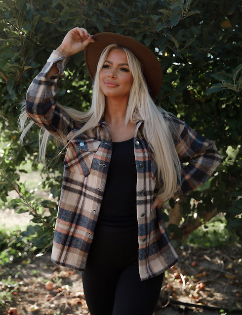 Wind Down Plaid Shacket