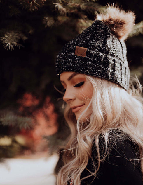 Woven with Love Furry Cuff Beanie